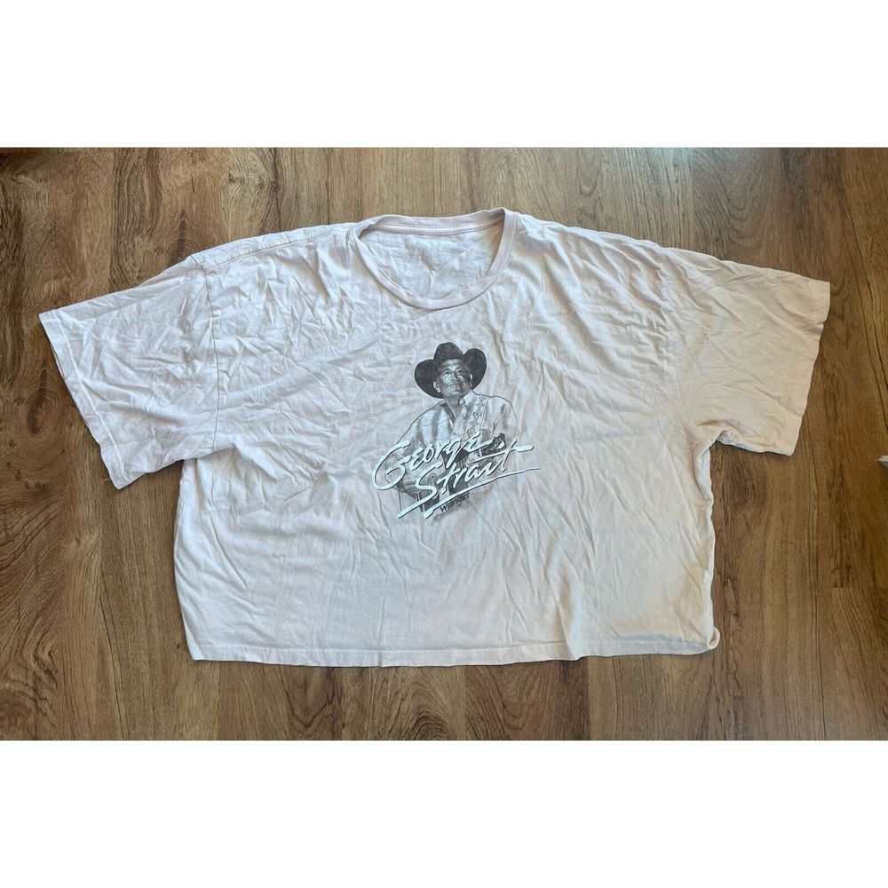 Women's Wrangler Crop Top XL  Graphic Print George Straight T shirt